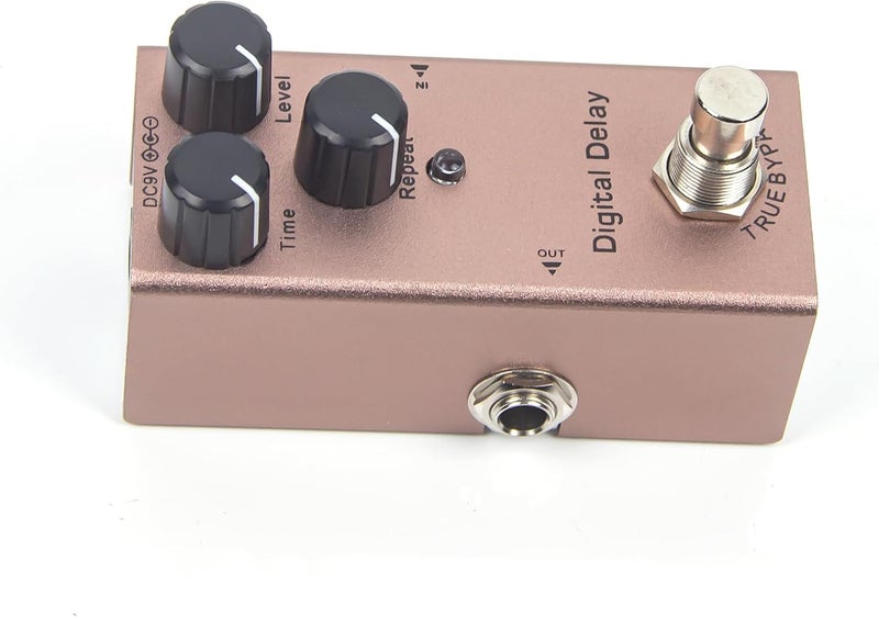 IOppWin Digital Delay Electric Guitar Effects Pedal - Mini Size, True Bypass, Noise Reduction, Aluminum Alloy, 9V DC Power, 20ms-600ms Delay - Image 5